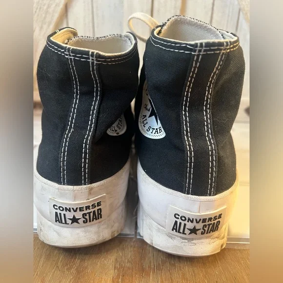Converse Black and White platform High-Tops - Picture 3 of 5